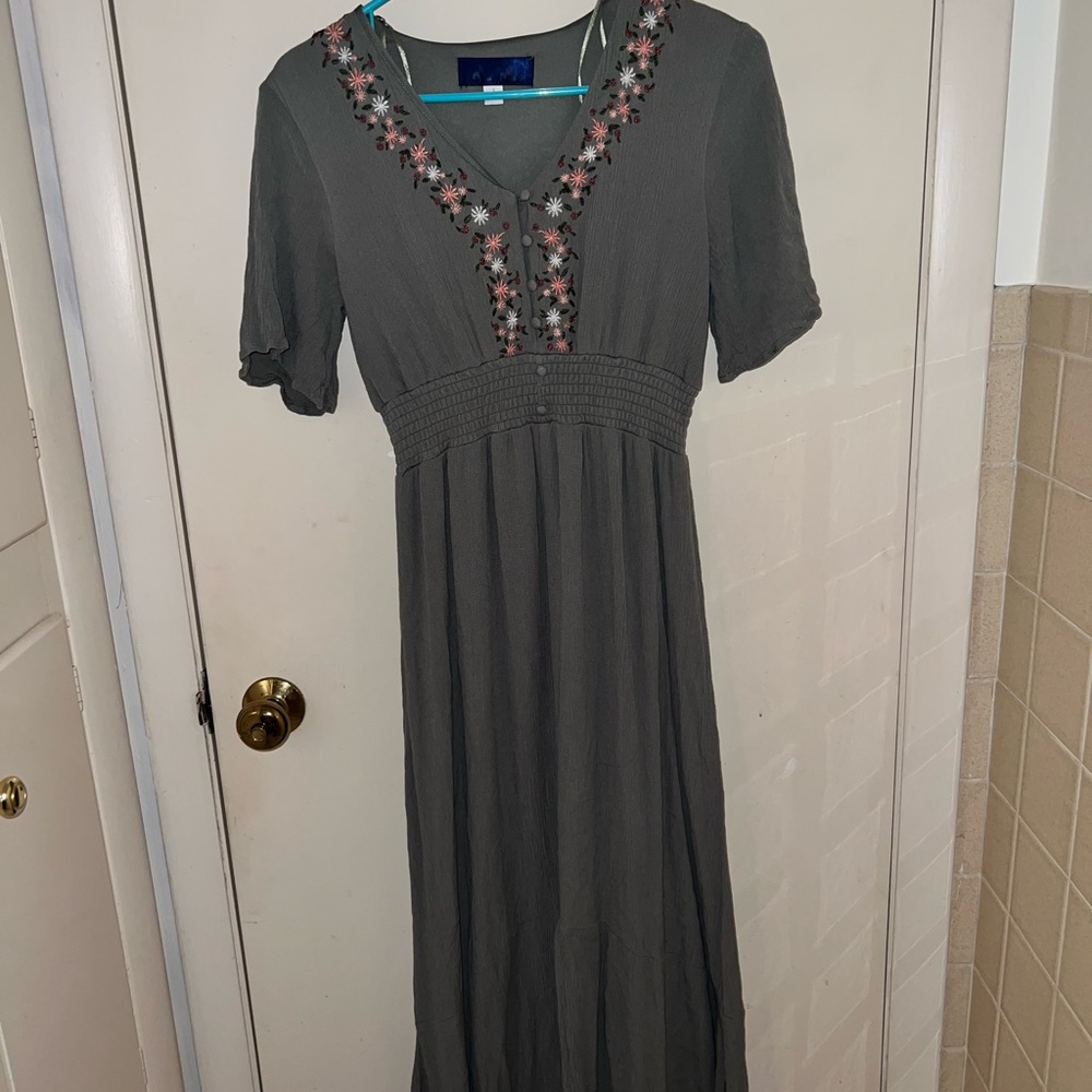 Blue Rain size small embroidered dress